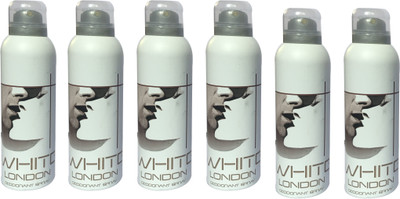 

LONDON WHITE ( PACK OF 6) Deodorant Spray - For Men & Women(200 ml, Pack of 6)