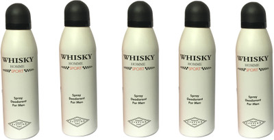 

WHISKY SPORT (PACK OF 5) Body Spray - For Men(200 ml, Pack of 5)