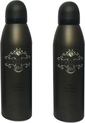 

WHISKY BLACK (PACK OF 2) Body Spray - For Men(200 ml, Pack of 2)