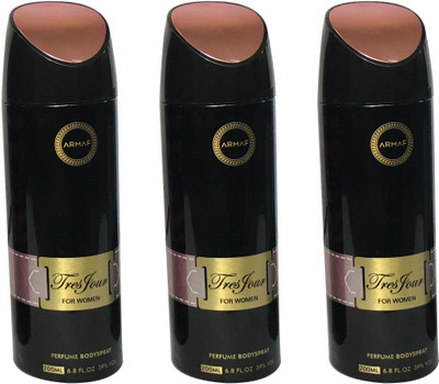 

Armaf TRESFOUR (PACK OF 3) Body Spray - For Women(200 ml, Pack of 3)