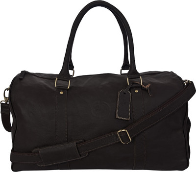 

Gugal India GENUINE LEATHER DUFFEL BAG WITH SHOE SPACE Travel Duffel Bag(Black)