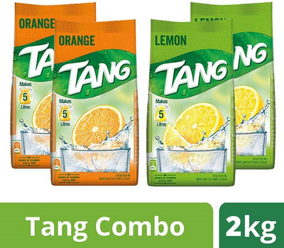

Tang Instant Drink Mix Combo Pack (Orange 2 units + Lemon 2 units) Energy Drink(4x125 g, Orange, Lemon Flavored)