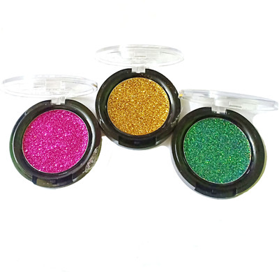 

s.f.r beauty glitter eye shadow combo of 3 golden, green pink 2.95 g(golden, green, pink)