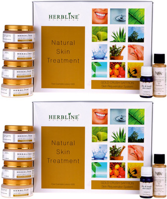 

Herbline Gold Crush Saffron Skin Rejuvenator System 180gm Pack Of-2 180 g(Set of 2)