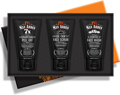 

Man Arden Gifts Box For Men - Charcoal Peel Off Mask + De Tan face Scrub + Coffee Face Wash 300 ml