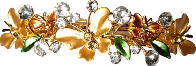 

Utopian Enamel and Crystal Back Pin(Gold, Brown, Beige)
