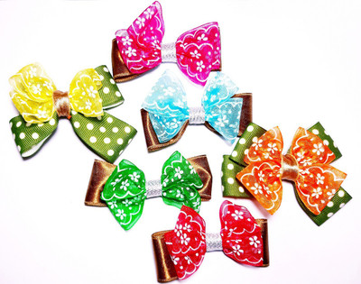 

KEJO CREATIONS KEJO RIBBON BOW CLIPS OF 6 COLORS. Hair Clip(Multicolor)