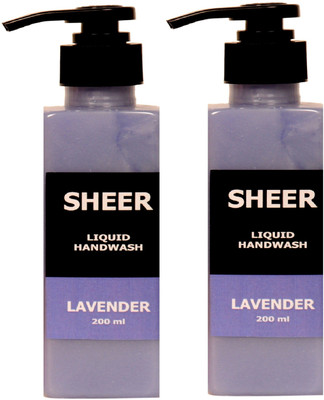

Sheer Premium Liquid Hand wash Lavender (200ml each)(400 ml, Pump Dispenser, Pack of 2)