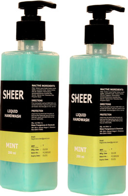 

Sheer Premium Liquid Hand wash Mint (200ml each)(400 ml, Pump Dispenser, Pack of 2)
