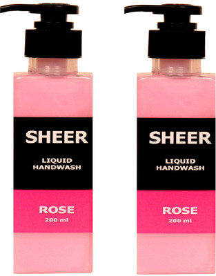 

Sheer Premium Liquid Hand wash Rose (200ml each)(400 ml, Pump Dispenser, Pack of 2)