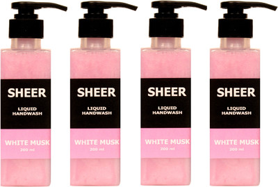 

Sheer Premium Liquid Hand wash White Musk (200ml each)(800 ml, Pump Dispenser, Pack of 4)