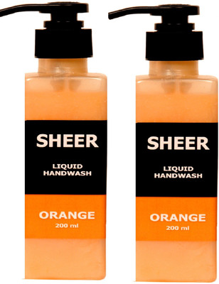 

Sheer Premium Liquid Hand wash Orange (200ml each)(400 ml, Pump Dispenser, Pack of 2)