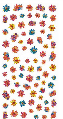 

SENECIO® Colorful Flowers Floral Theme Nail Art Manicure Decals Water Transfer Stickers 1 Sheet Size:12.5X6cm(Multicolor)