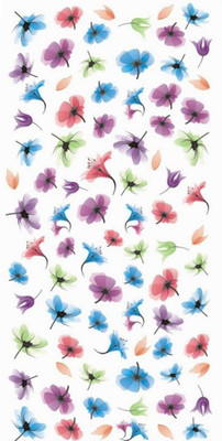 

SENECIO® Colorful Illution Art Floral Nail Art Manicure Decals Water Transfer Stickers 1 Sheet Size:12.5X6cm(Multicolor)