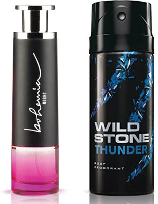 

Secret Temptation Bohemia Night Edp (100 ml) and Wild Stone Thunder Deodorant (150 ml), Pack of 2 Perfume - 250 ml(For Men & Women)