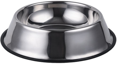 

Furious3D steel Pet Dog feeding Bowl Anti skid 700 ML BOWL Round Steel Pet Bowl(700 ml Silver)