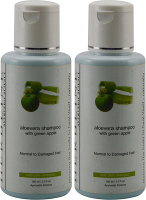 

Herbline Aloevera Shampoo with Green Apple 100ml Pack Of-2(100 ml)