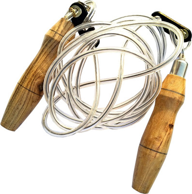 

Gillz Sports Skipping Rope Wooden, Steel Wire Speed Skipping Rope(Multicolor, Length: 19.05 inch)