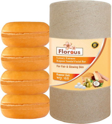 

Florous Kapoor Sandal Facial Bar (Kapoor Goti)(360 g, Pack of 4)