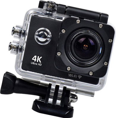 

BIRATTY 4k Acton Camera 4k Action Camera Ultra HD 1080P HDMI Rechargeable Batteries, Case & Remote Compatible with All Smartphones Sports and Action Camera(Black, 16 MP)