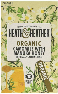 

Heath & Heather Organic Camomile With Manuka Honey Tea 30g Honey Tea Bags(30 g, Box)