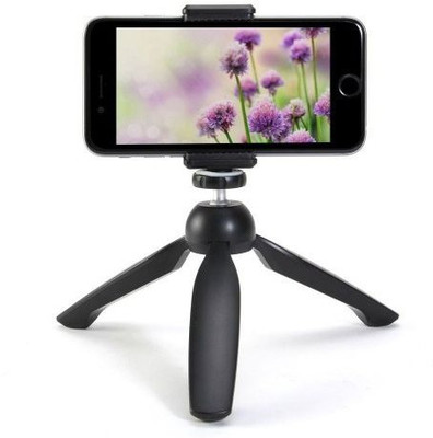 

WEBSTER Mini Tripod Mount Tripod with 360° Rotating Ball Head and Mobile Holder Clip for All Smartphones Tripod(Black, Supports Up to 1000 g)