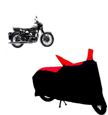 Autocraft Two Wheeler Cover for Royal Enfield(Red, Black)