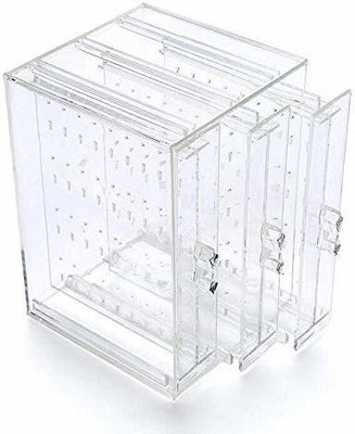 

Bold & Beautiful Storage Box Transparent Plastic Storage Box Jewelry Organizer Holder Cabinets for Small Objects (ITN-728-105) Jewellery Vanity Box(White)
