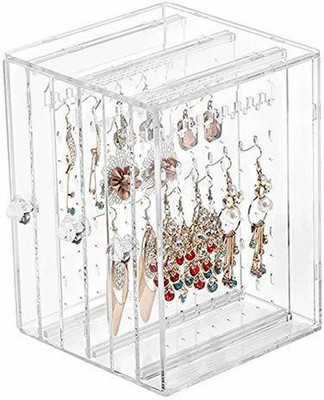 

BLACK CAT INC Storage Box Transparent Plastic Storage Box Jewellery Vanity Box(Multicolor)