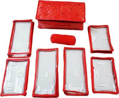 

FORE TREND Locker Jewellery Kit Quilted -Tomato Color Vanity Box(Tomato Color)