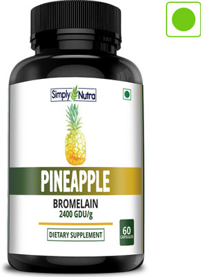 

Simply Nutra Pineapple Bromelain 2400 GDU/g 500 mg 60 Veg. Capsules (1)(60 No)