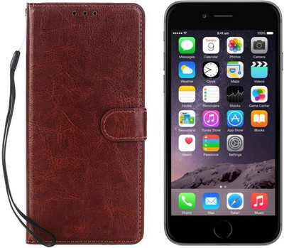 CRodible Flip Cover for Apple iPhone 7 Plus(Brown, Dual Protection)