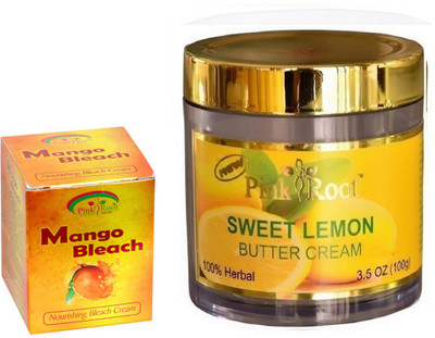 

Pink Root SWEET LEMON CREAM 100GM WITH MANGO BLEACH 50GM(Set of 2)
