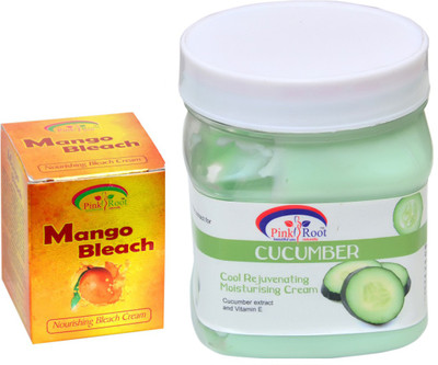 

Pink Root CUCUMBER CREAM 500GM WITH MANGO BLEACH 50GM(Set of 2)