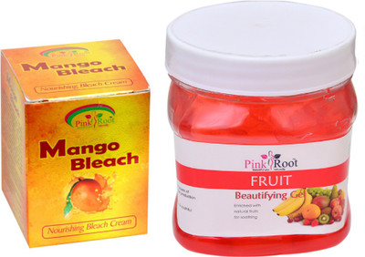 

Pink Root FRUIT GEL 500GM WITH MANGO BLEACH 50GM(Set of 2)