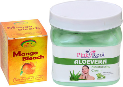 

Pink Root ALOVERA CREAM 500GM WITH MANGO BLEACH 50GM(Set of 2)