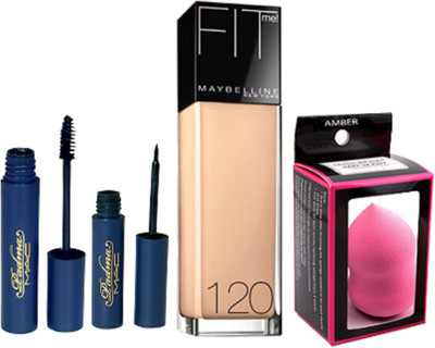 

Amber Sponge Puff & Foundation & Eyeliner and Mascara(Set of 4)