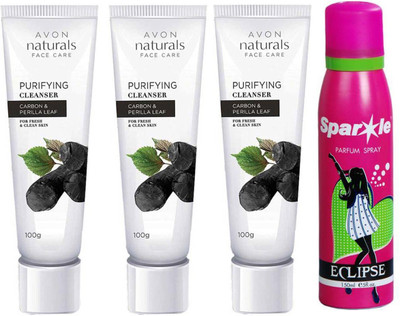 

Avon Anew Carbon Deep Clear Cleanser (set of 3) (300 ml) with one perfume 150 ml(Set of 4)