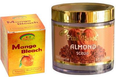 

Pink Root ALMOND SCRUB 100GM WITH MANGO BLEACH 50GM(Set of 2)