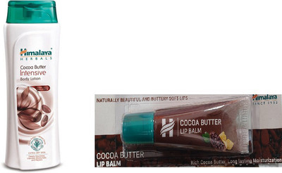 

Himalaya Cocoa Intensive Butter Body Lotion, Cocoa Butter Lip Balm(Set of 2)