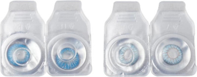 

teenager Teencon98 Yearly Contact Lens(0.00, Aqua&Sky Blue, Pack of 2)