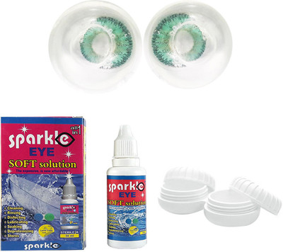

Sparkle Eye Turquoise Color Contact Lens (Zero Power) Monthly Contact Lens(0, Turquoise, Turquoise, Pack of 2)
