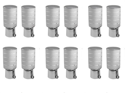 tajhardwaregallery Silver Rod Rail Bracket Metal(Pack of 12)
