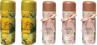 

Armaf 2 ENCHANTED SUMMER AND 3 ENCHANTED BLOOM (PACK OF 5) Body Spray - For Women(200 ml, Pack of 5)