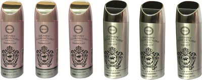 

Armaf DERBY CLUB HOUSE FAIRMOUNT AND ASCOT (PACK OF 6) Body Spray - For Men & Women(200 ml, Pack of 6)