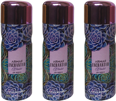 

Armaf ENCHANTED VOILET (PACK OF 3) Body Spray - For Women(200 ml, Pack of 3)