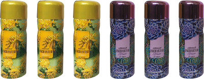 

Armaf 3 ENCHANTED SUMMER AND 3 ENCHANTED VOILET (PACK OF 6) Body Spray - For Women(200 ml, Pack of 6)