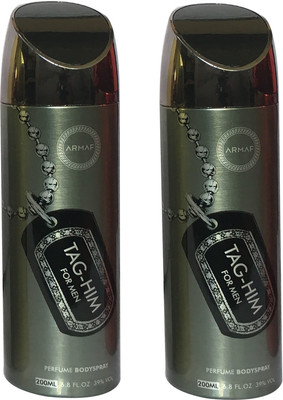 

Armaf TAG-HIM (PACK OF 2) Body Spray - For Men(200 ml, Pack of 2)