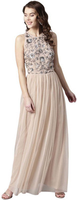 STREET9 Women Gown Pink Maxi/Full Length Dress