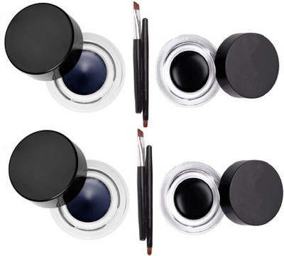 

Gabbu Gel Eyeliner Smudge Proof & Waterproof (Black And Blue) With 2 Expert Eyeliner Brushes 14 g(BLACK, BLUE)